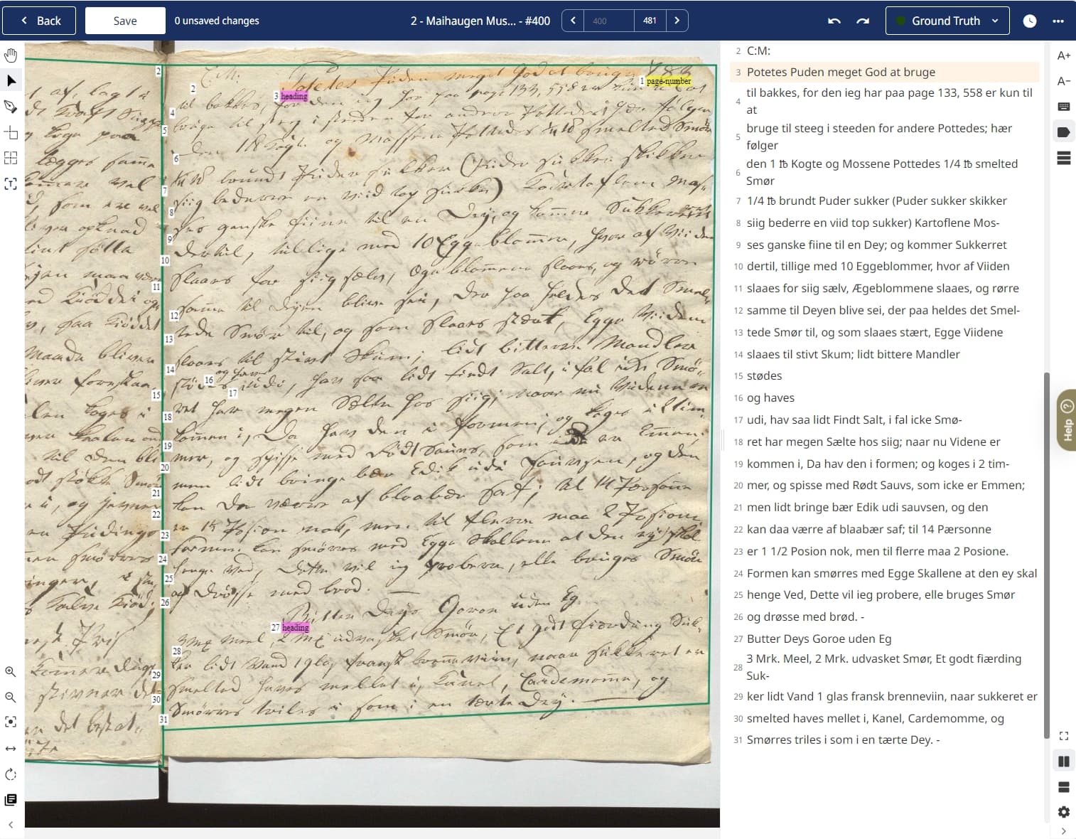 About the transcription