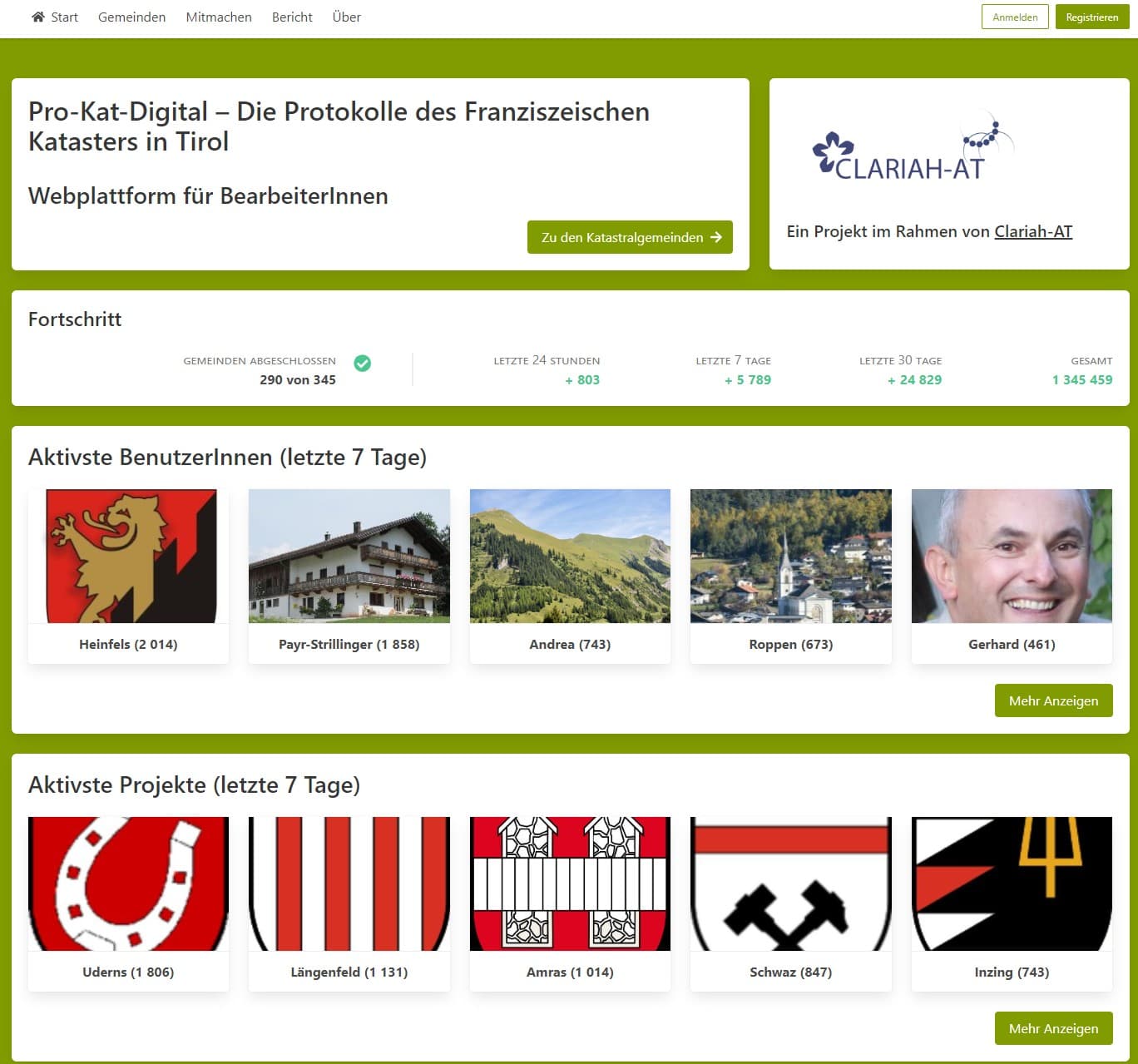 Ataster Franziszeischer Kataster - Begleitdokumente | Transkribus Sites