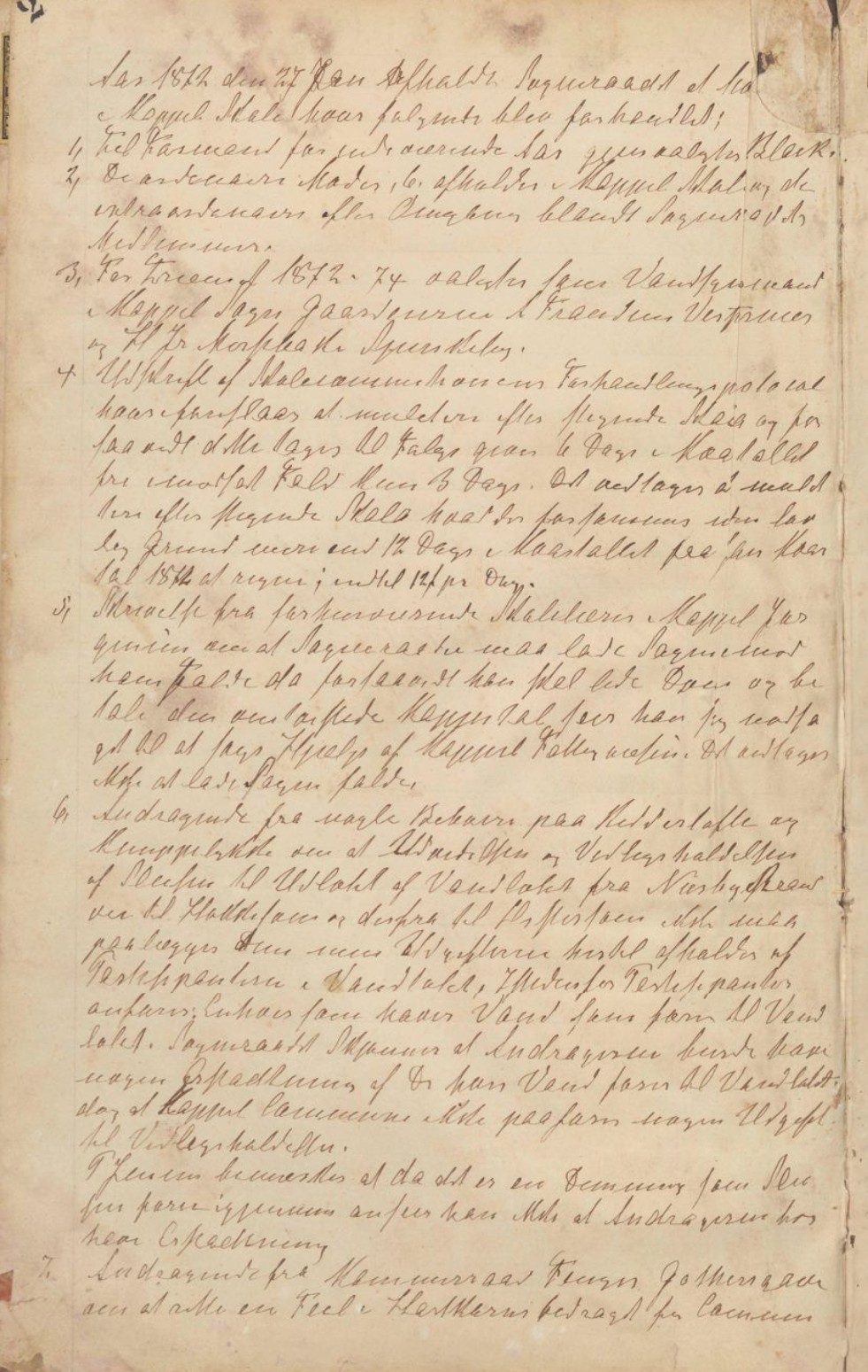 Historical council minutes from Kappel