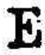 A printed capital E from the probate page