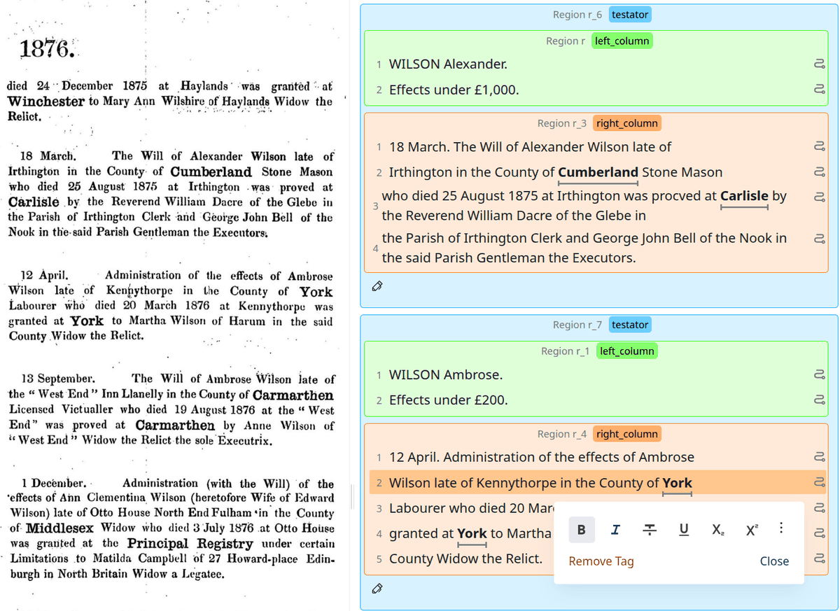 Place names printed in heavier type on the page, marked as bold in the transcript