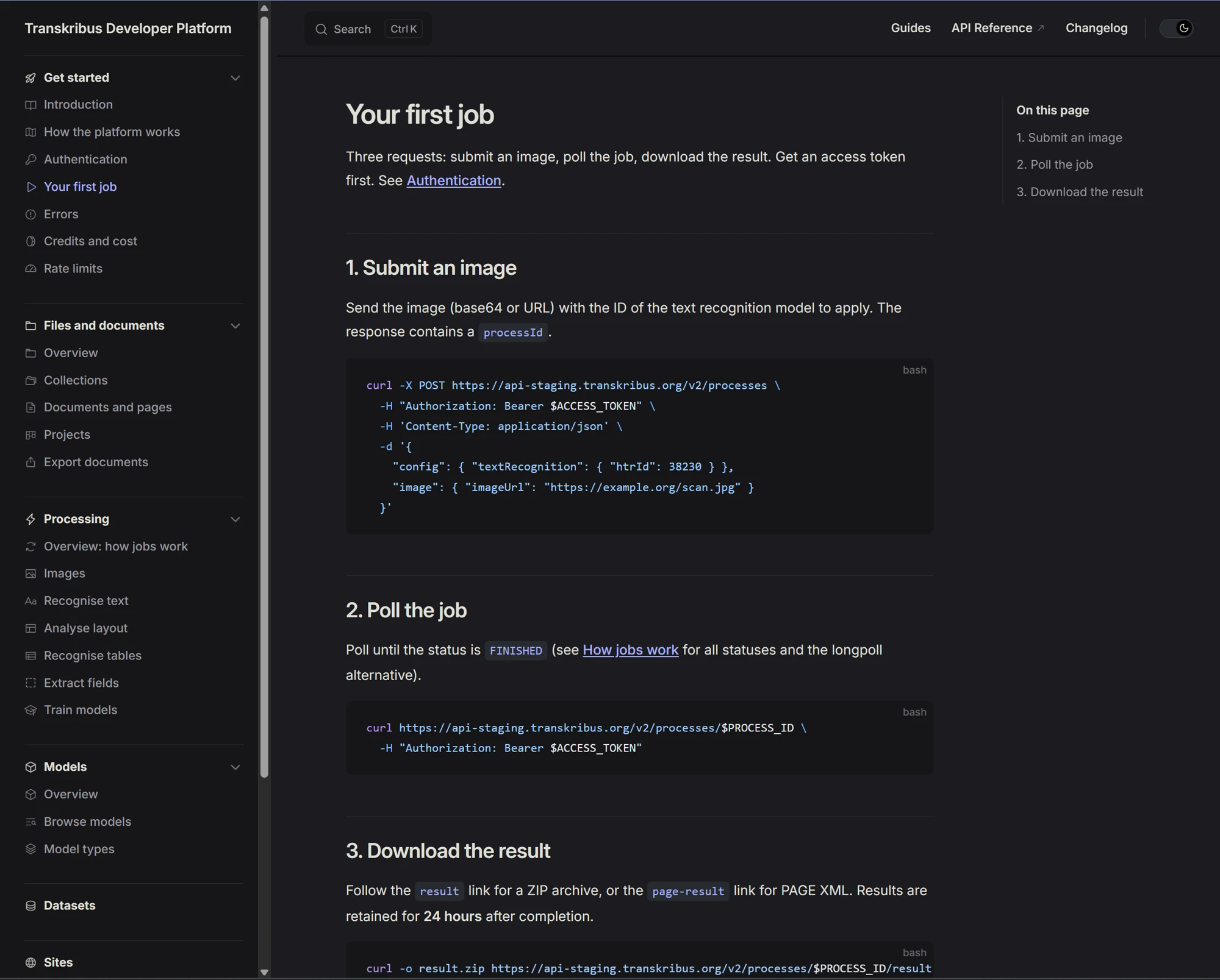 The Transkribus developer documentation
